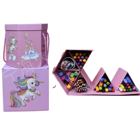 Set De Arte Caja Hexagonal